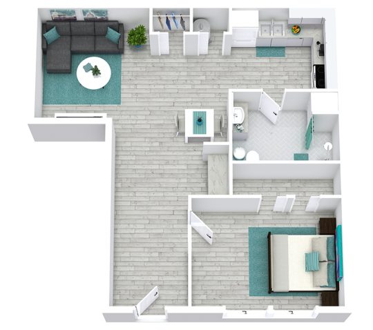 1BR 1BA B